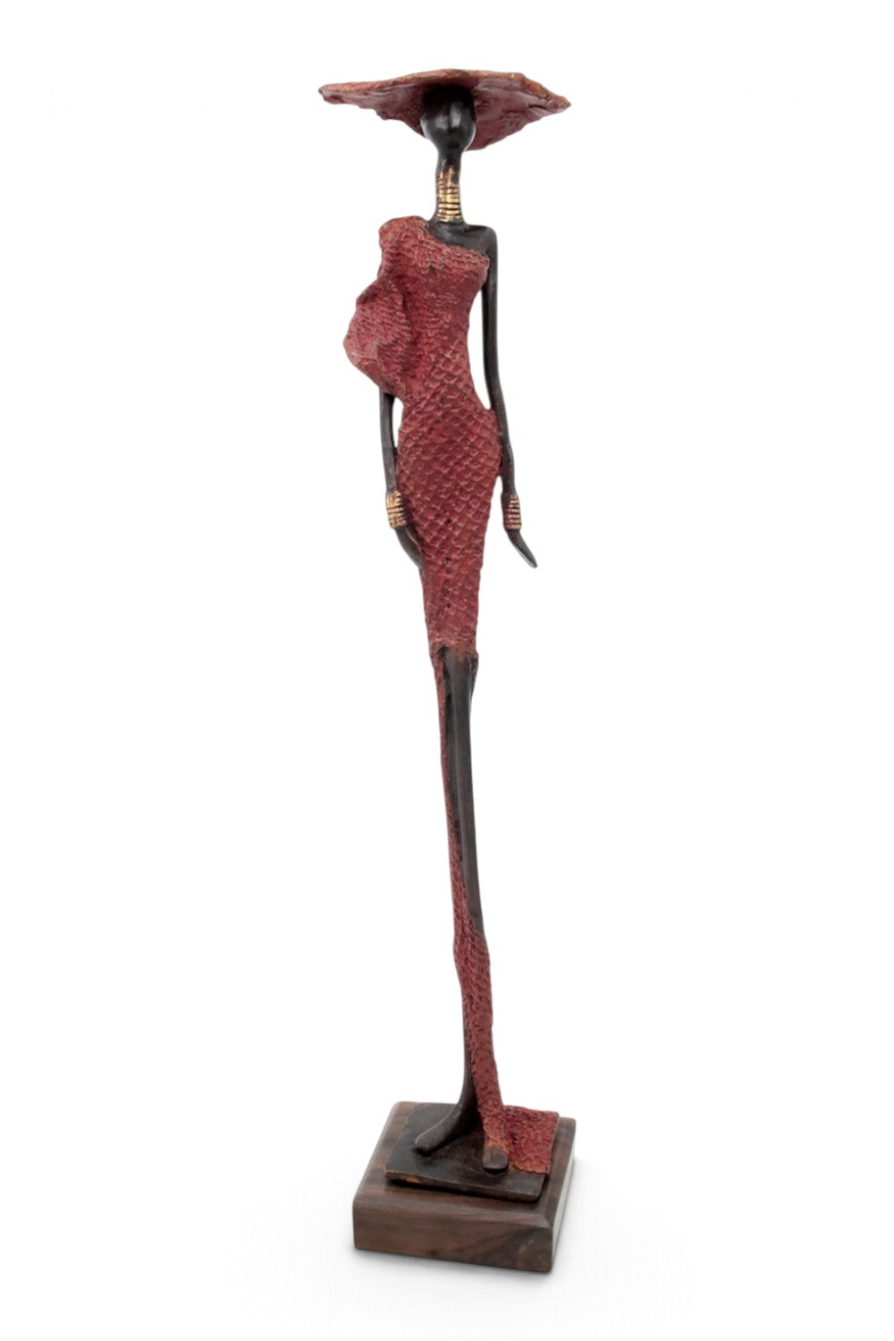 Bronze soclé 55 cm rouge n°2 