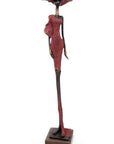 Bronze soclé 55 cm rouge n°2 