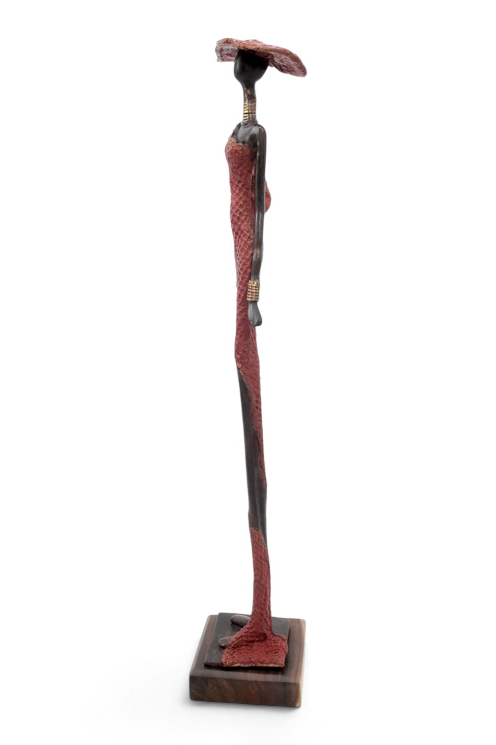 Bronze soclé 55 cm rouge n°2 