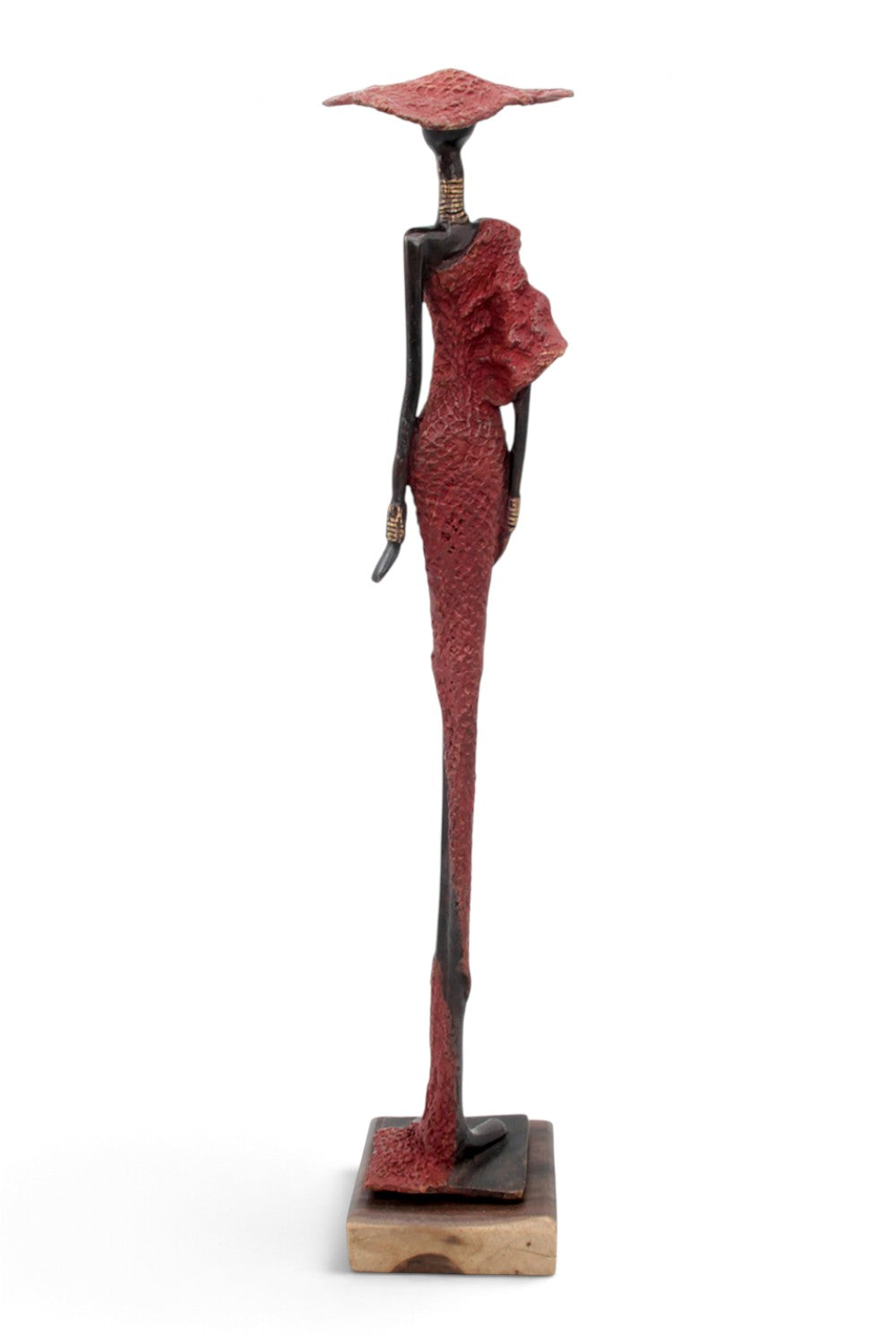 Bronze soclé 55 cm rouge n°2 