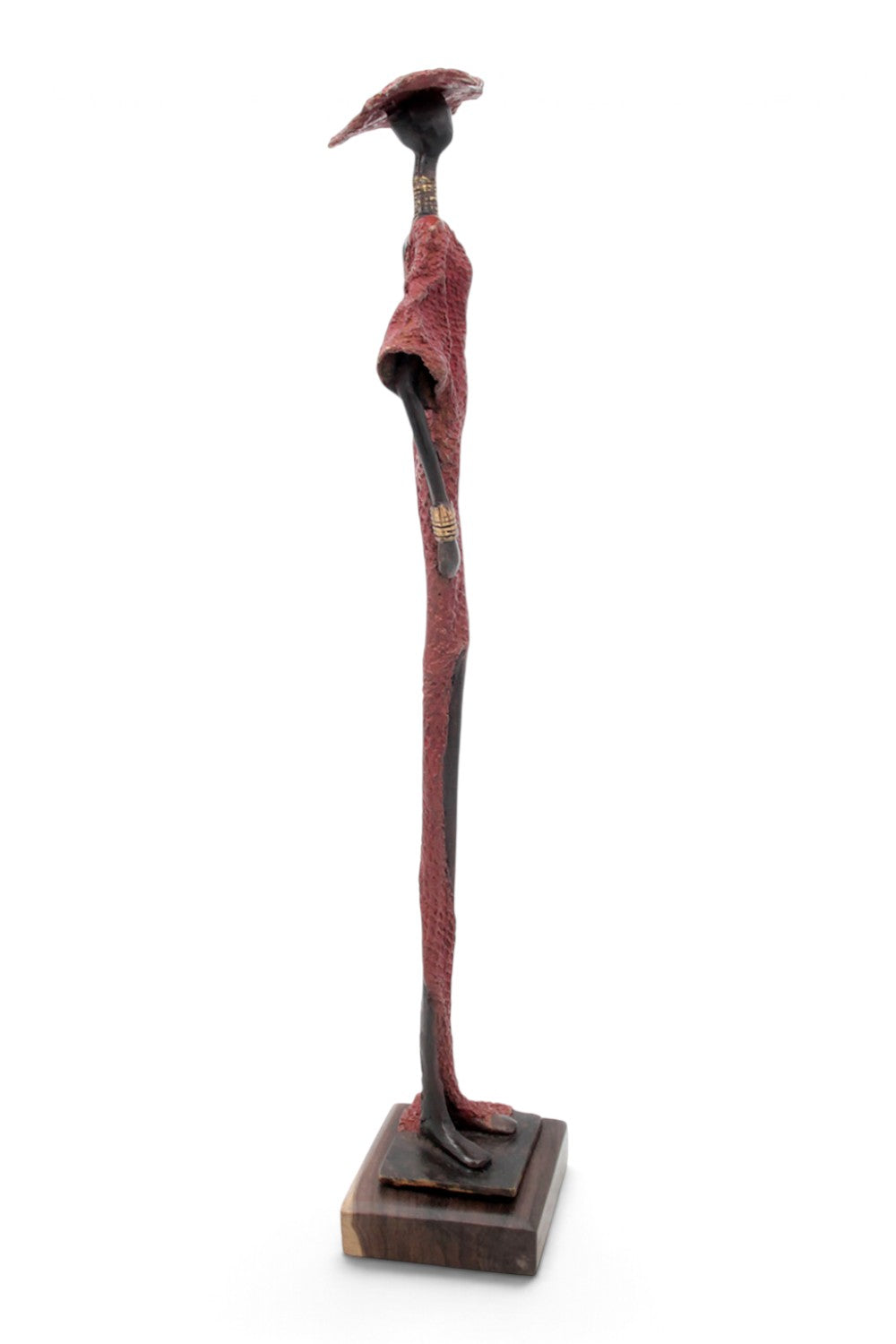 Bronze soclé 55 cm rouge n°2 