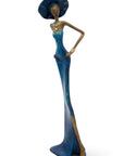 Bronze Issouf 55 cm bleu n°3 
