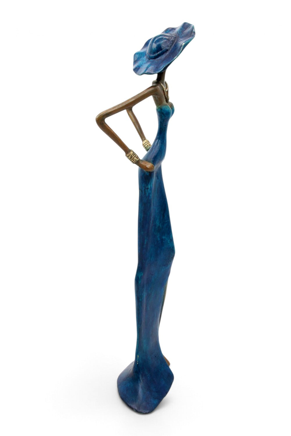 Bronze Issouf 55 cm bleu n°3 