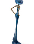 Bronze Issouf 55 cm bleu n°3 
