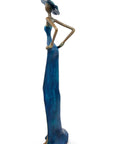 Bronze Issouf 55 cm bleu n°3 
