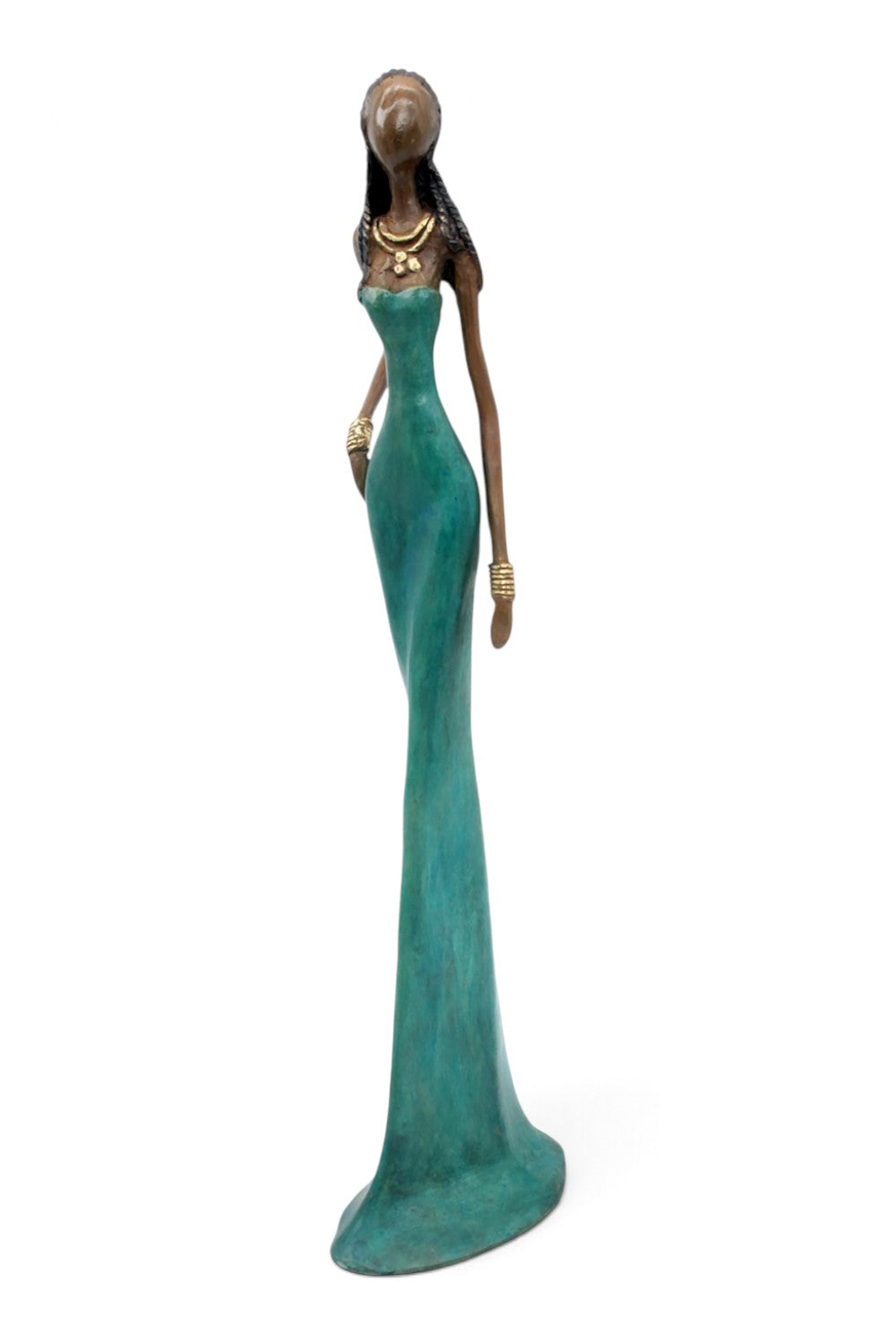 Bronze Issouf 55 cm bleu n°4 
