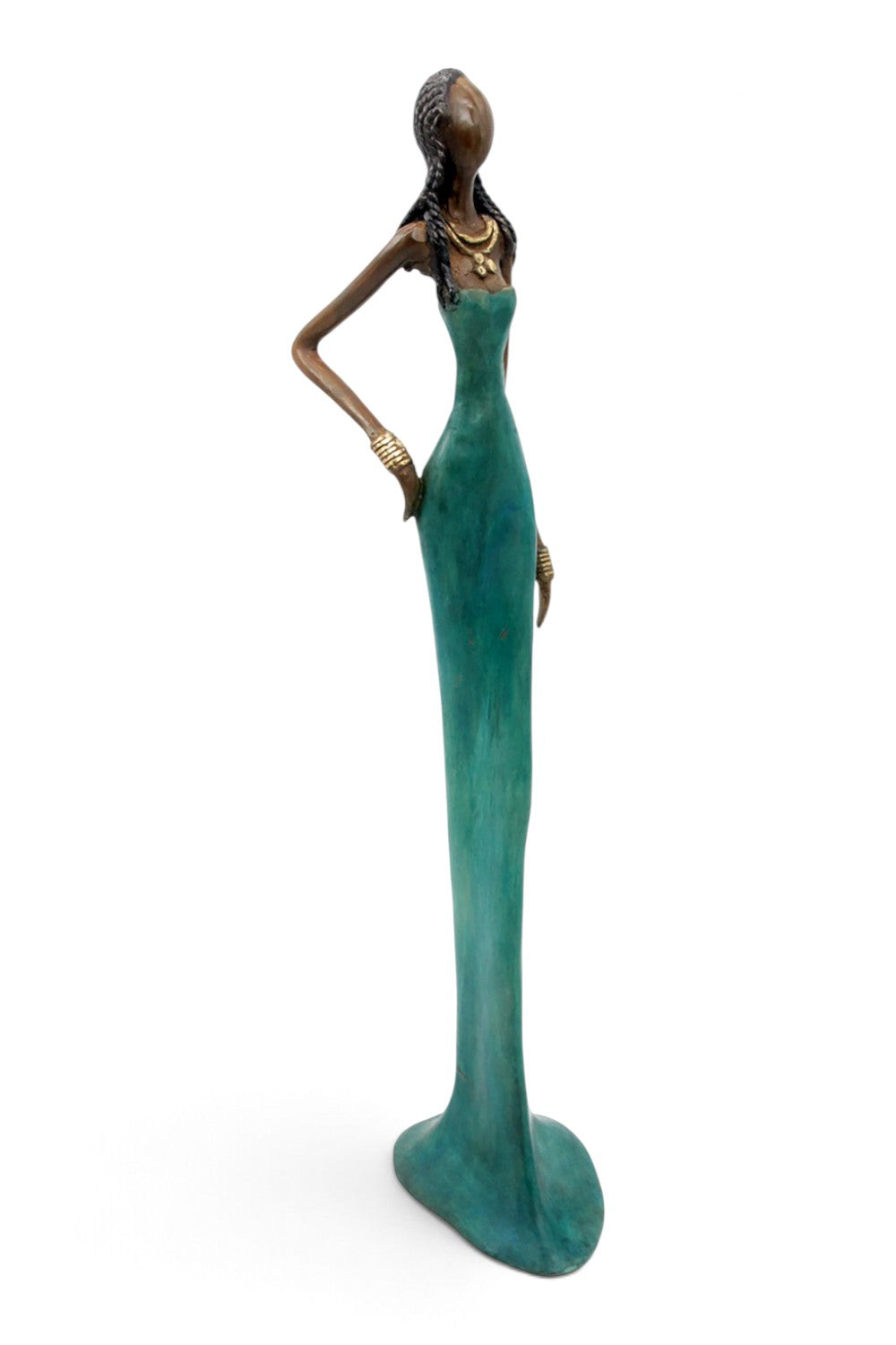 Bronze Issouf 55 cm bleu n°4 