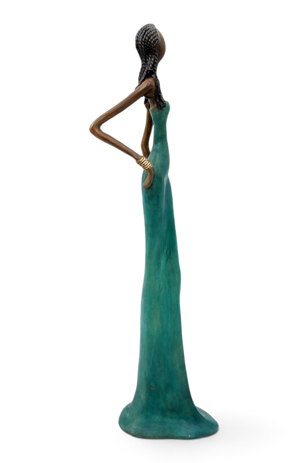 Bronze Issouf 55 cm bleu n°4 