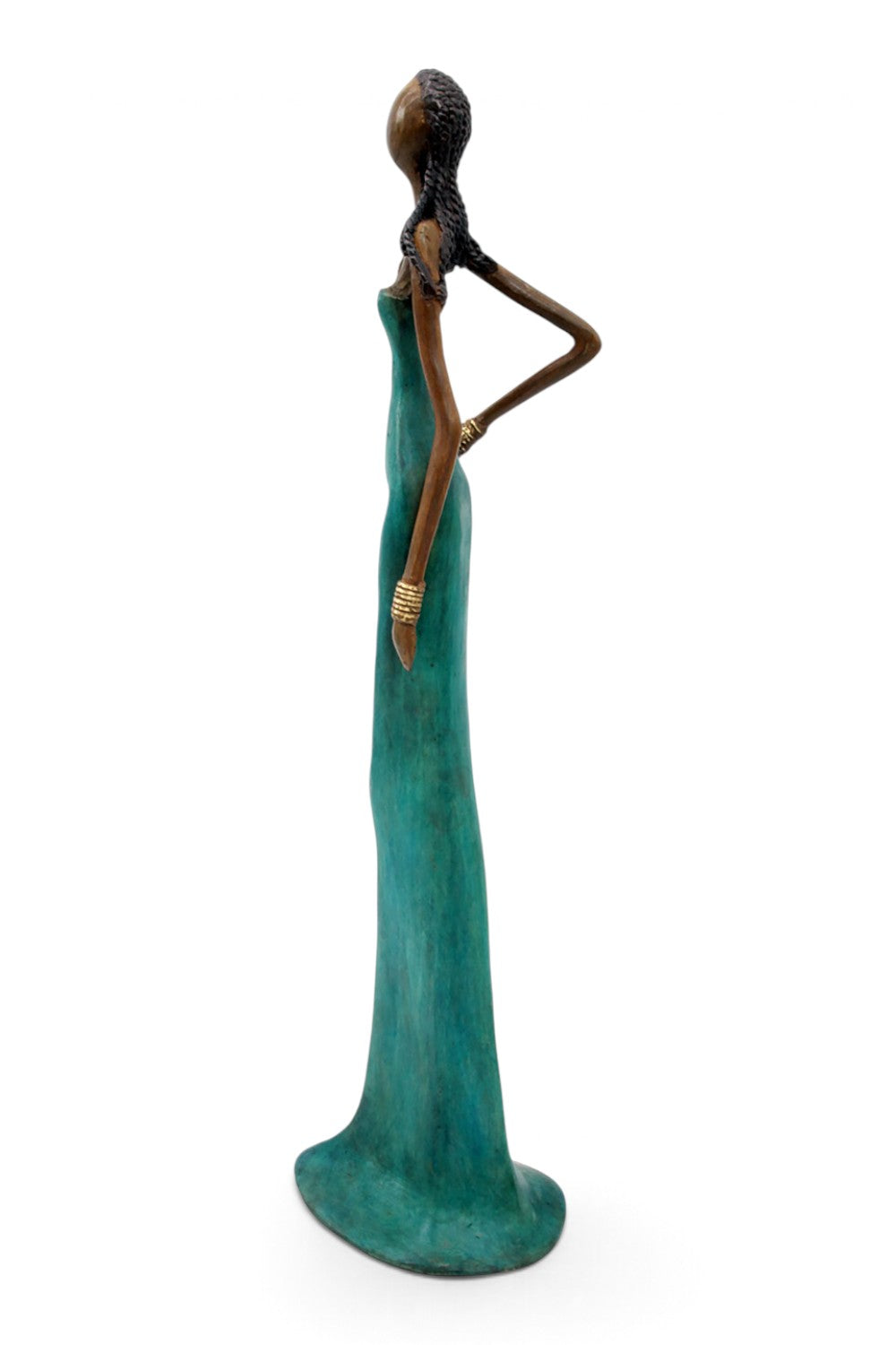 Bronze Issouf 55 cm bleu n°4 