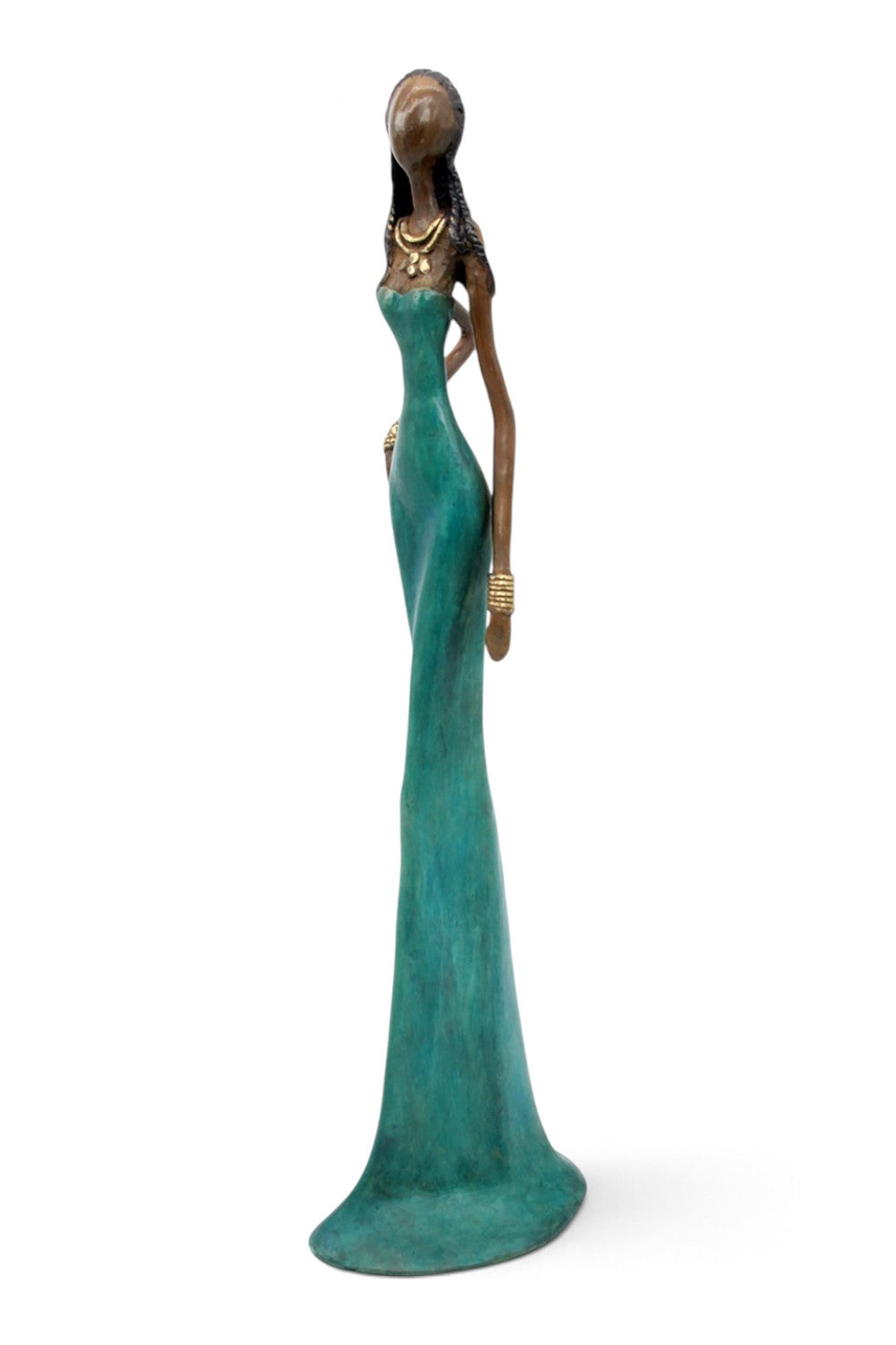 Bronze Issouf 55 cm bleu n°4 