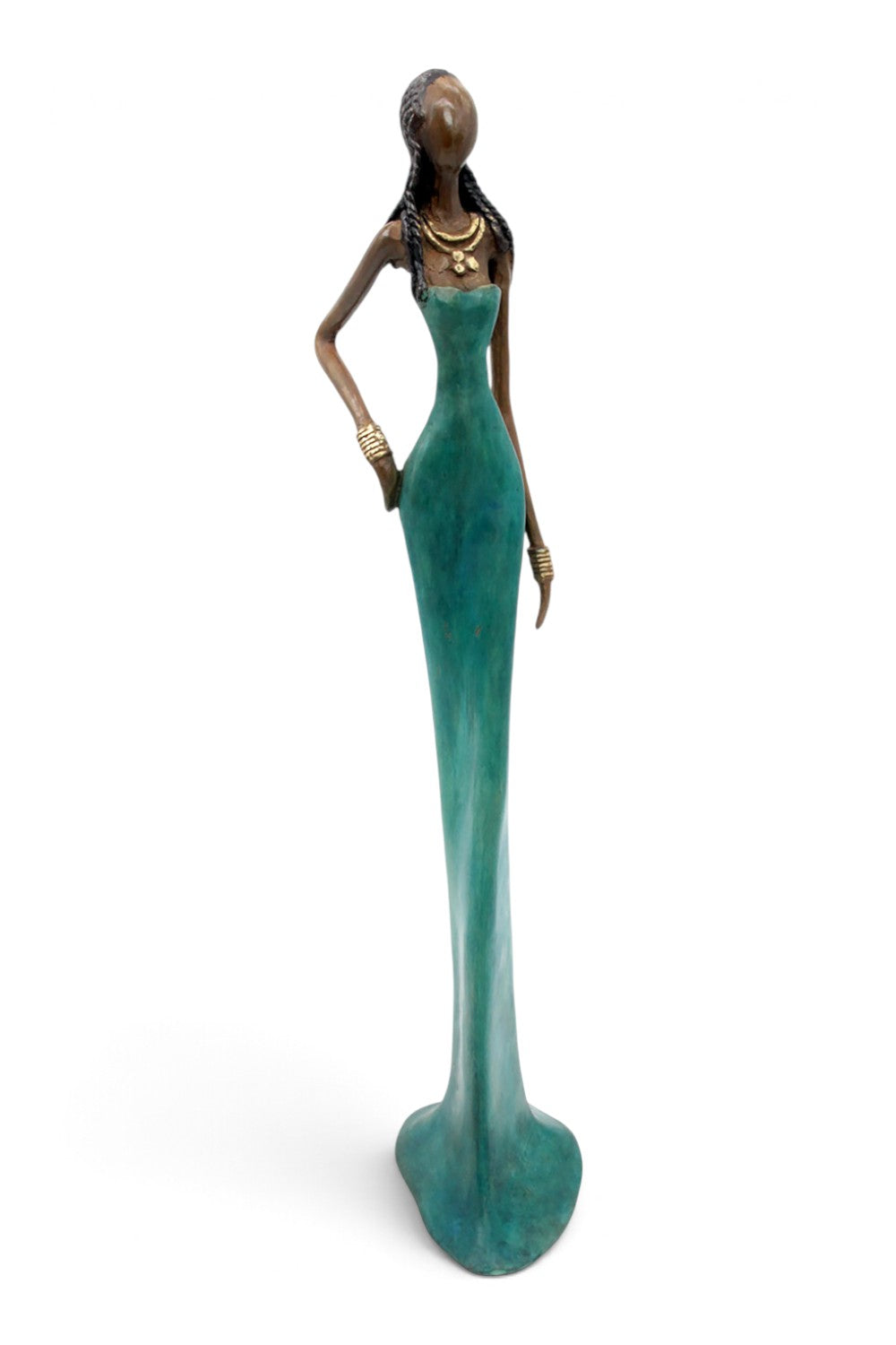 Bronze Issouf 55 cm bleu n°4 