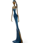 Bronze Issouf 55 cm bleu n°5 