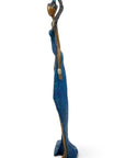 Bronze Issouf 55 cm bleu n°5 