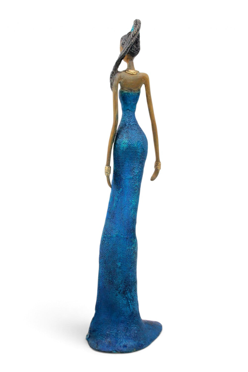 Bronze Issouf 55 cm bleu n°5 