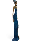 Bronze Issouf 55 cm bleu n°5 