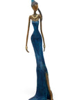 Bronze Issouf 55 cm bleu n°5 
