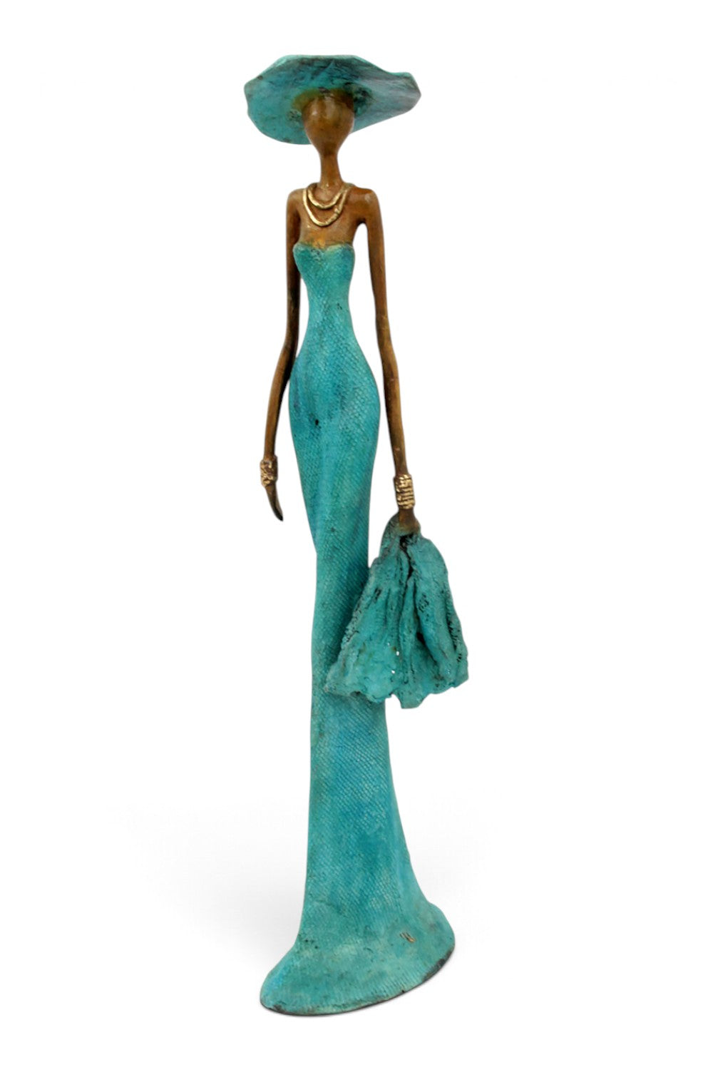 Bronze Issouf 55 cm bleu n°6 