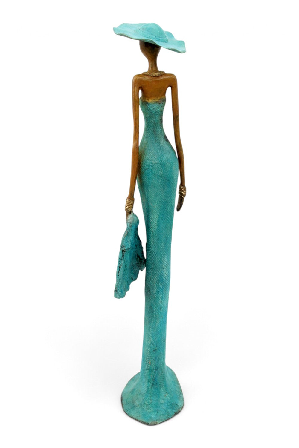 Bronze Issouf 55 cm bleu n°6 