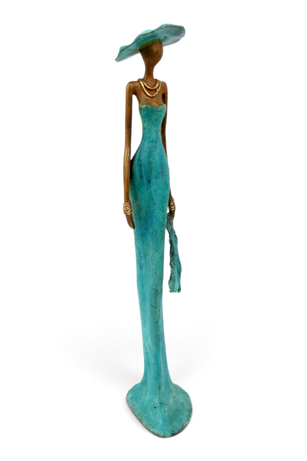 Bronze Issouf 55 cm bleu n°6 