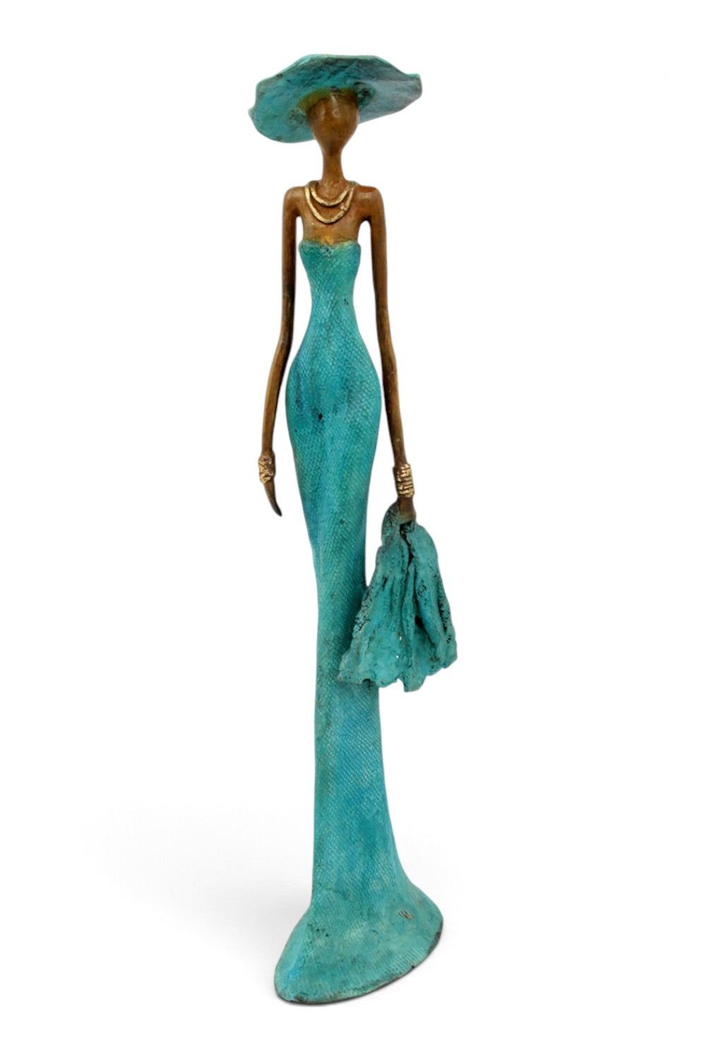 Bronze Issouf 55 cm bleu n°6 