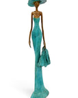Bronze Issouf 55 cm bleu n°6 