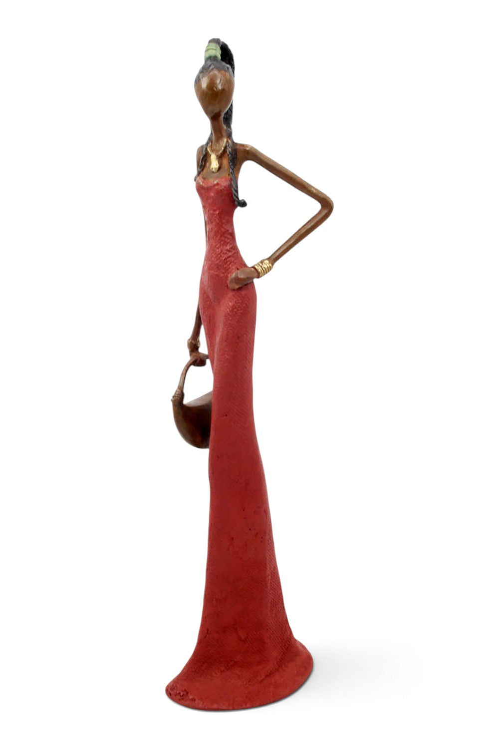 Bronze Issouf 55 cm rouge n°2 