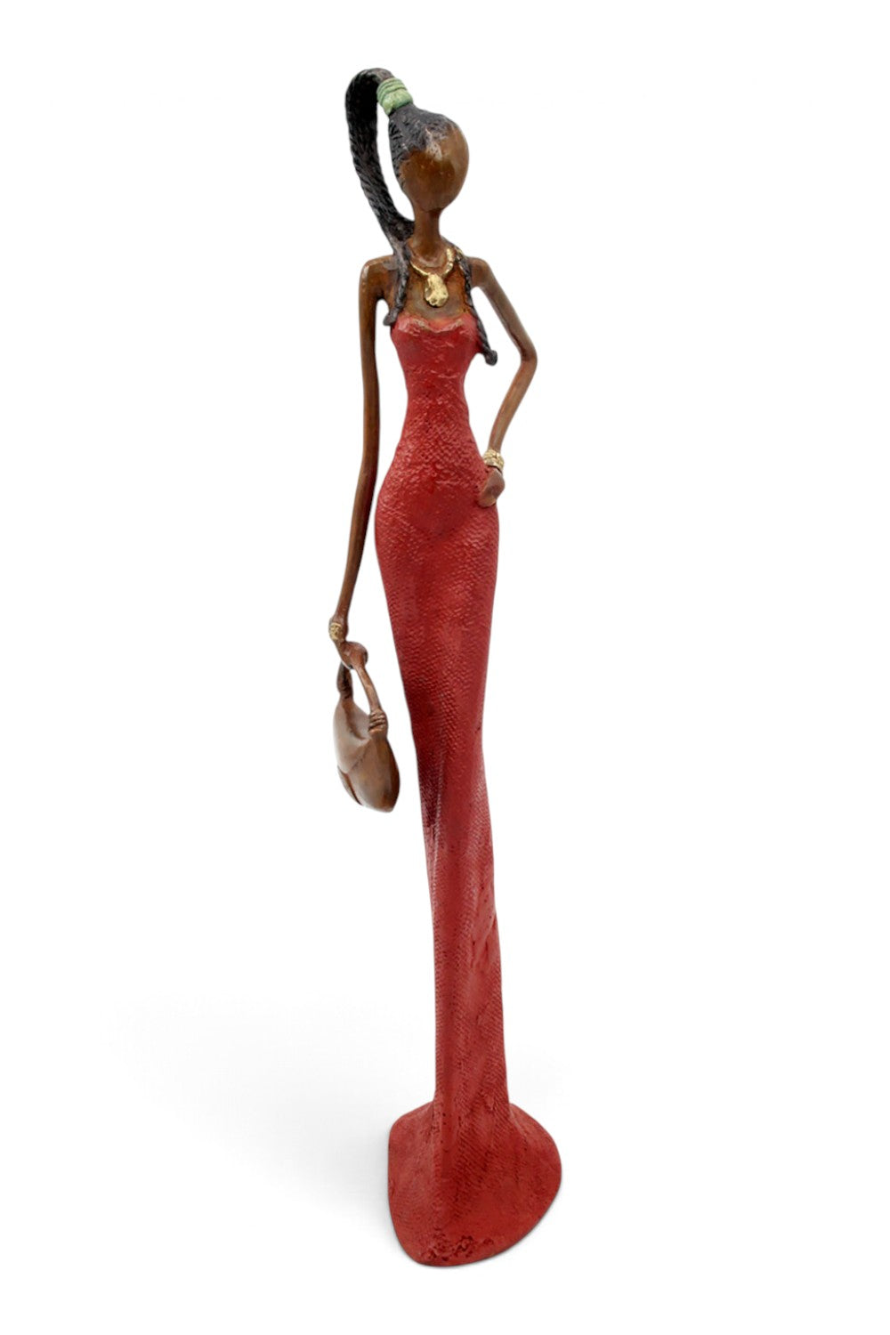 Bronze Issouf 55 cm rouge n°2 
