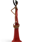 Bronze Issouf 55 cm rouge n°2 