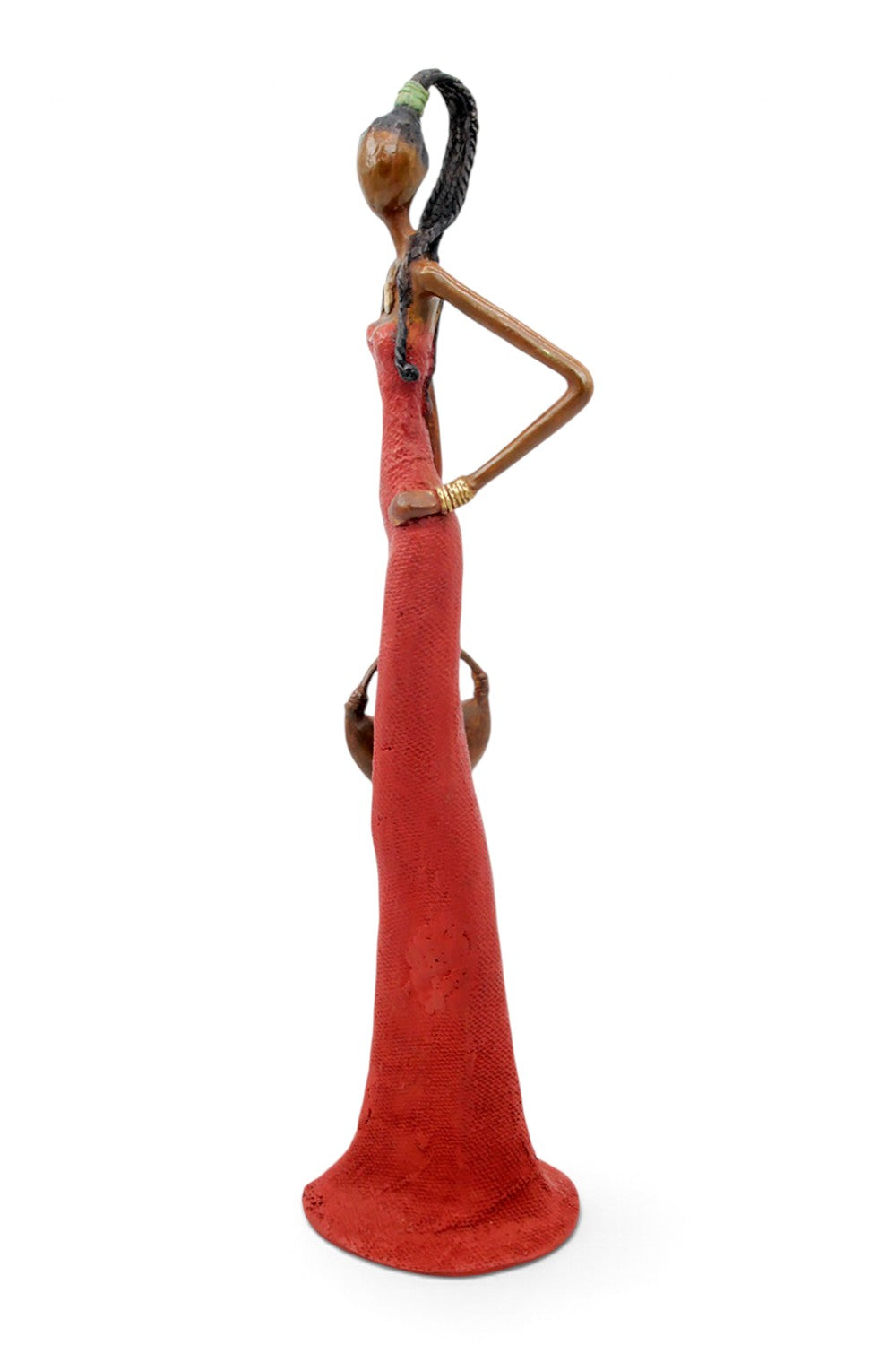 Bronze Issouf 55 cm rouge n°2 