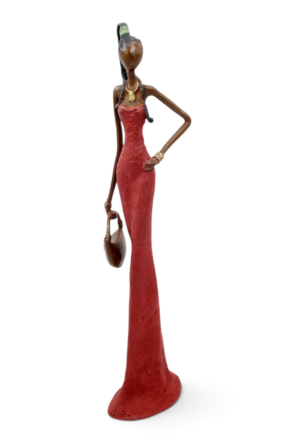Bronze Issouf 55 cm rouge n°2 