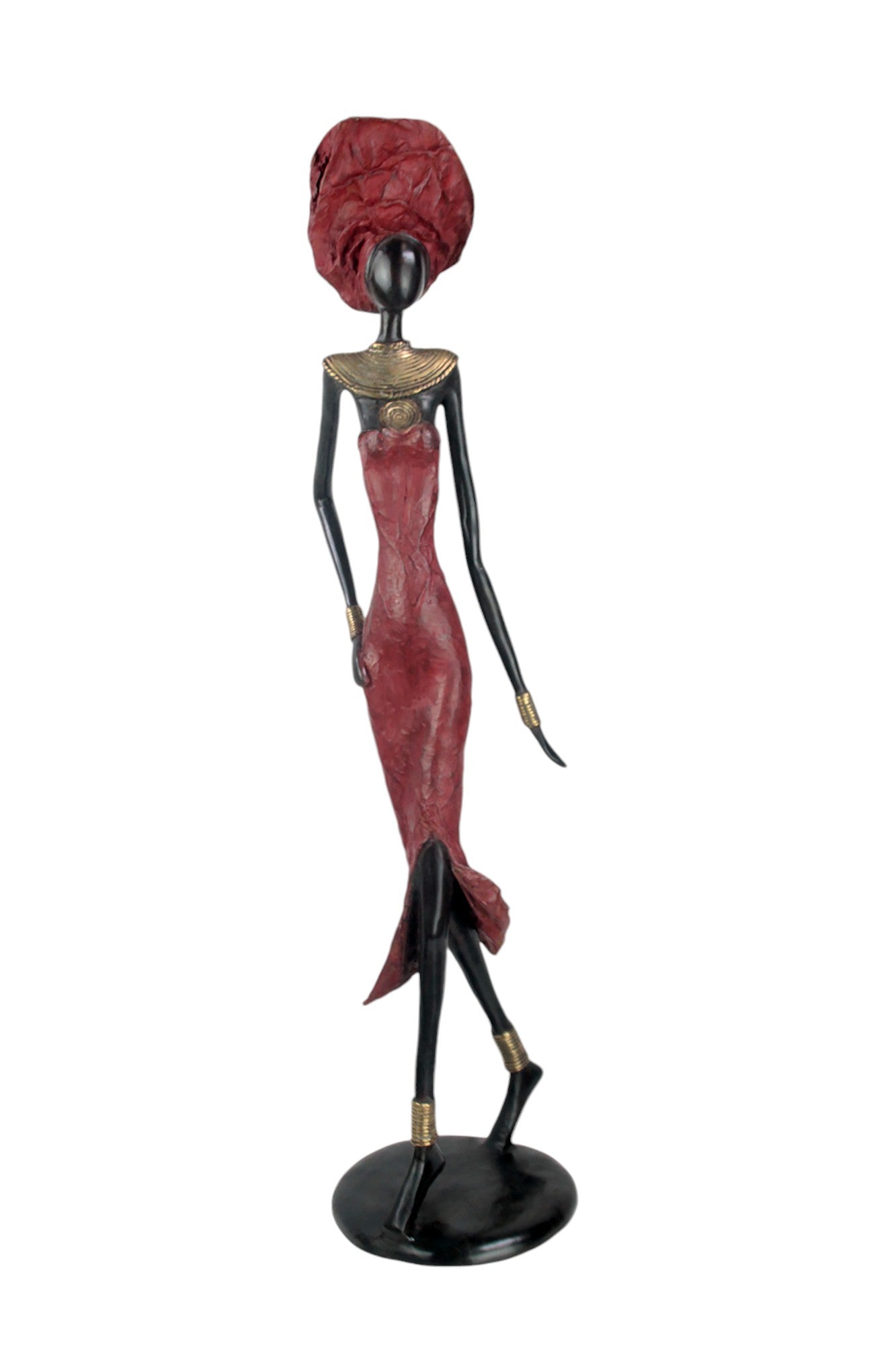 Bronze Issouf 70 cm rouge n°2 Bronzes d'Afrique