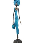 Bronze Issouf 80 cm bleu n°1 