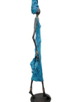 Bronze Issouf 80 cm bleu n°1 