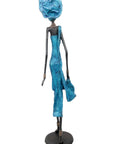 Bronze Issouf 80 cm bleu n°1 