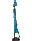 Bronze Issouf 80 cm bleu n°1 