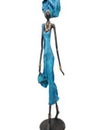 Bronze Issouf 80 cm bleu n°1 