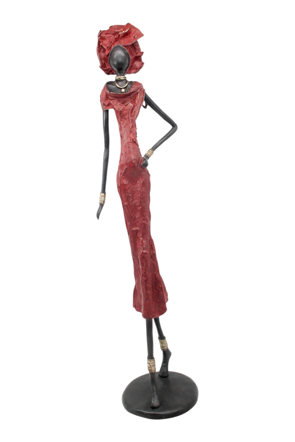 Bronze Issouf 80 cm rouge n°1 