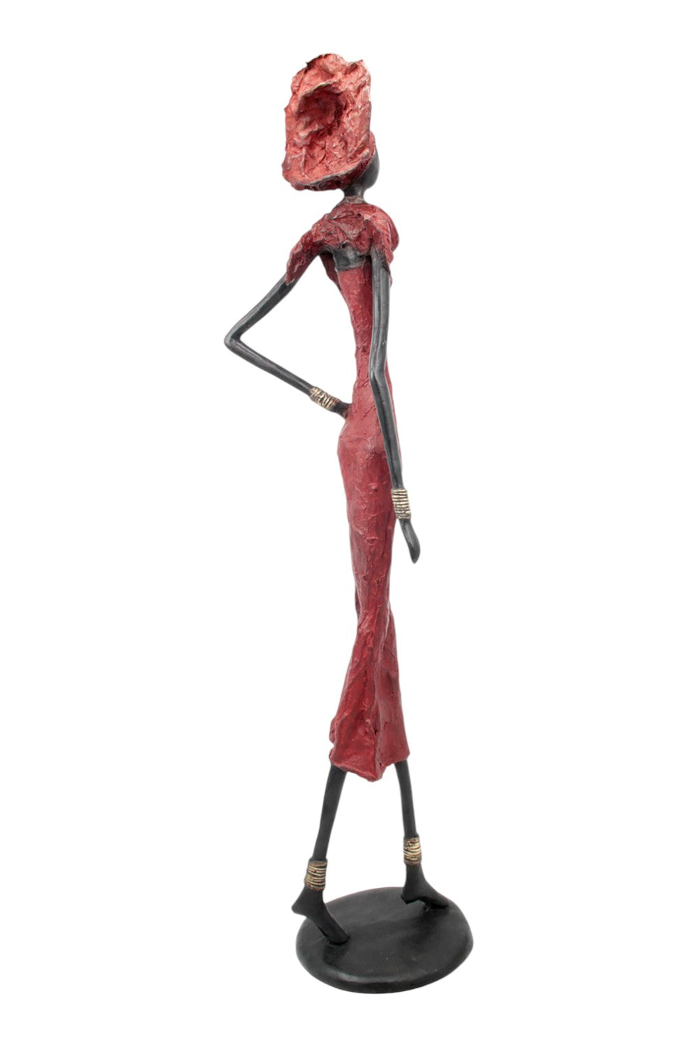 Bronze Issouf 80 cm rouge n°1 