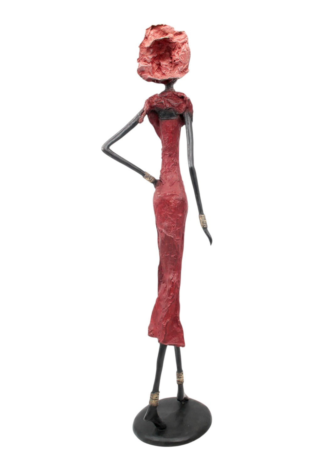 Bronze Issouf 80 cm rouge n°1 