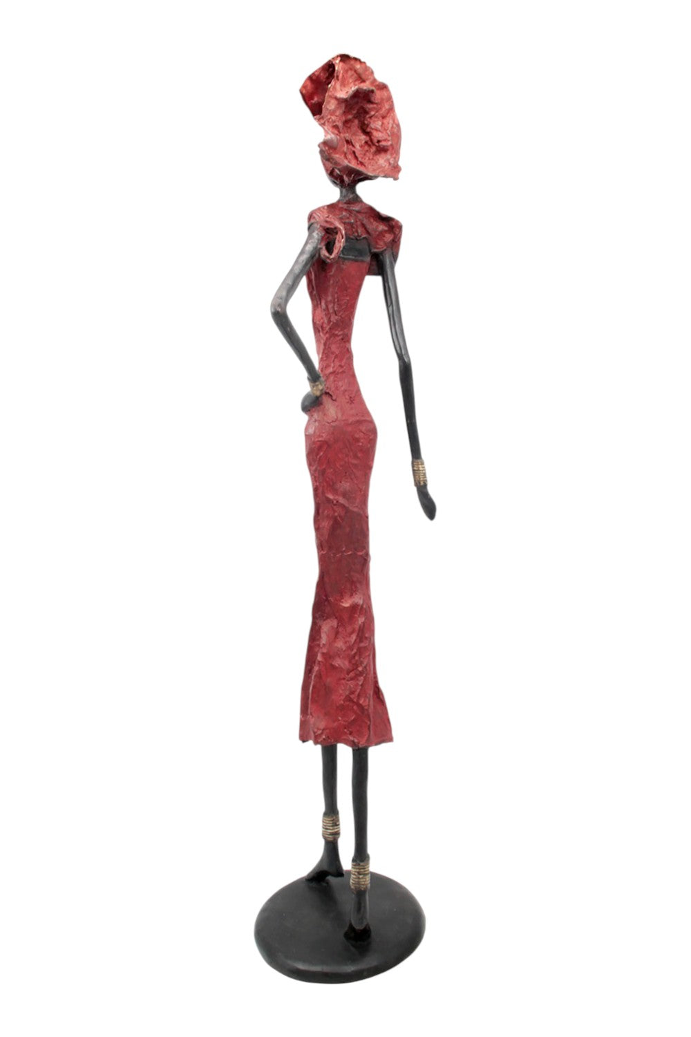 Bronze Issouf 80 cm rouge n°1 