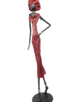 Bronze Issouf 80 cm rouge n°1 