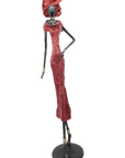Bronze Issouf 80 cm rouge n°1 