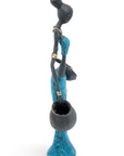 Bronze Mohamadi Dermé 30 cm bleu n°2 