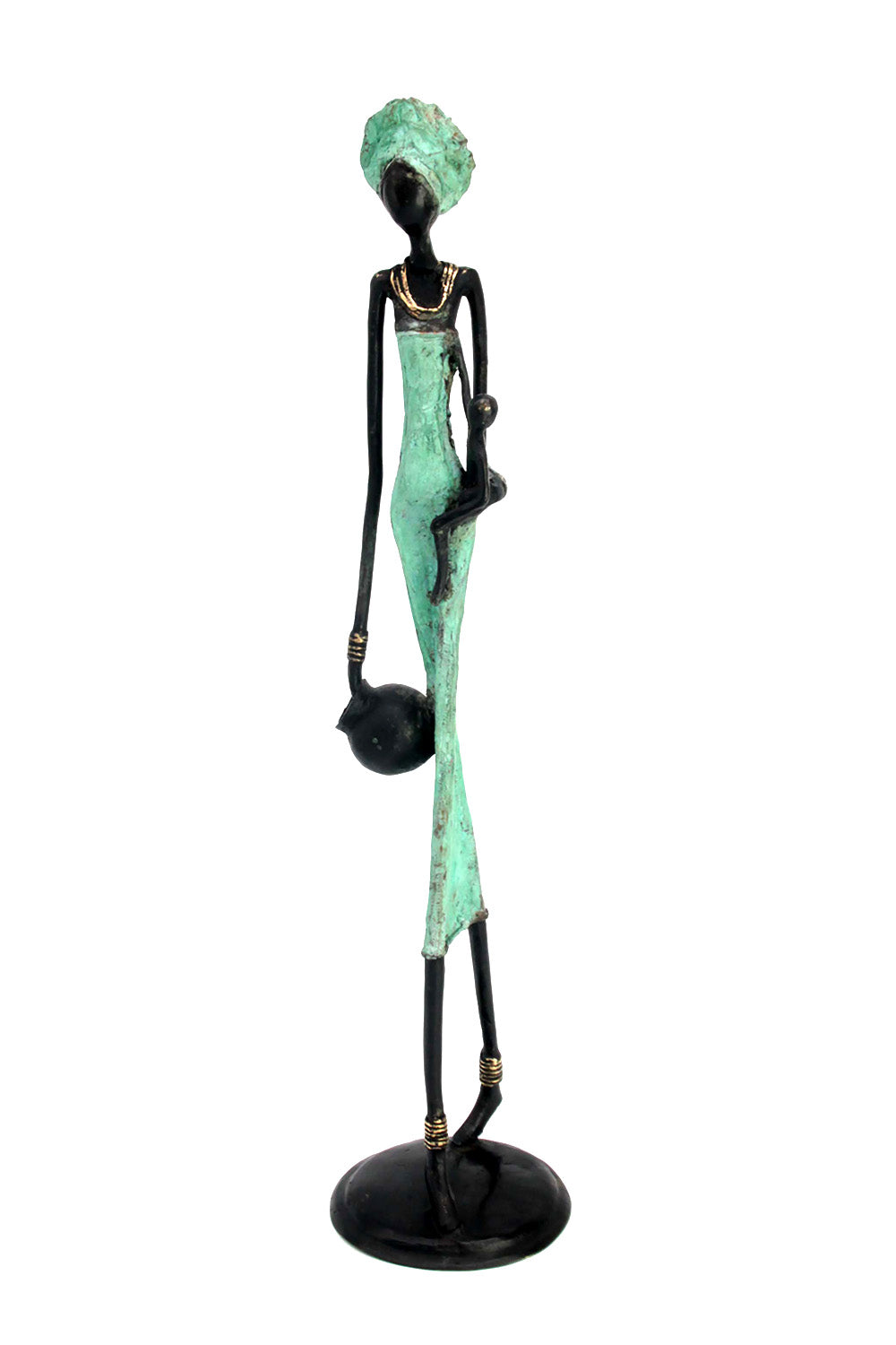 Bronze 55 cm turquoise n°1 Bronzes d'Afrique