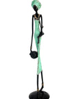 Bronze 55 cm turquoise n°1 Bronzes d'Afrique