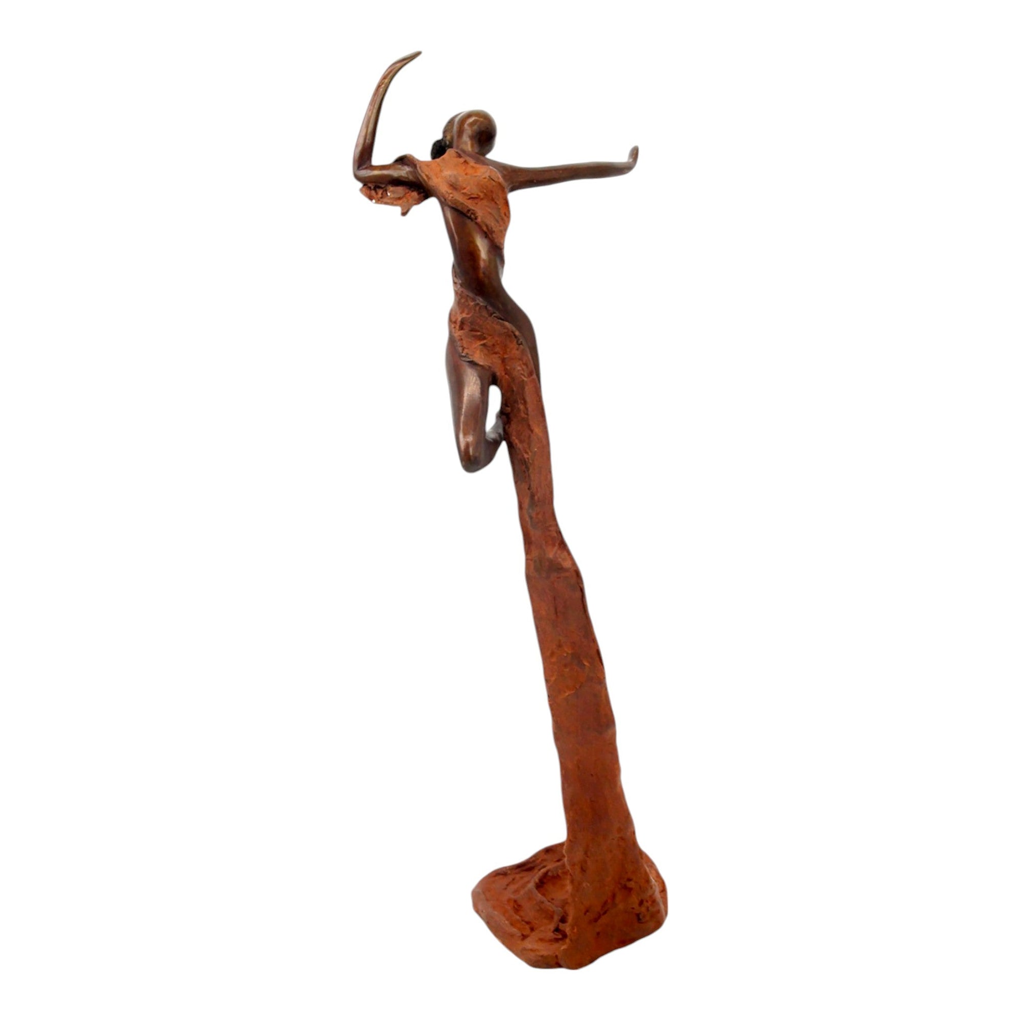 Bronze Issouf danseuse 50 cm marron n°1 Bronzes d'Afrique