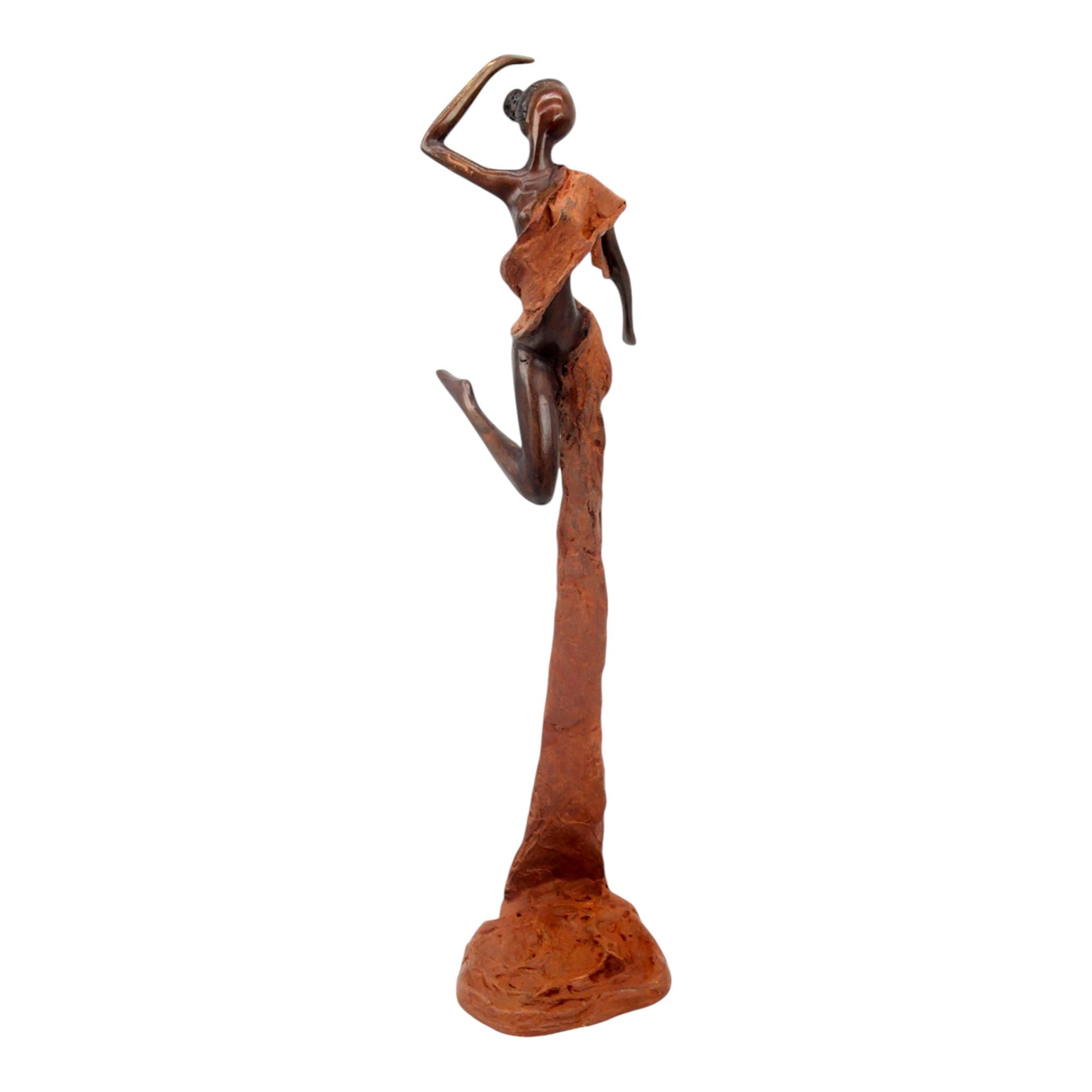 Bronze Issouf danseuse 50 cm marron n°3 Bronzes d'Afrique