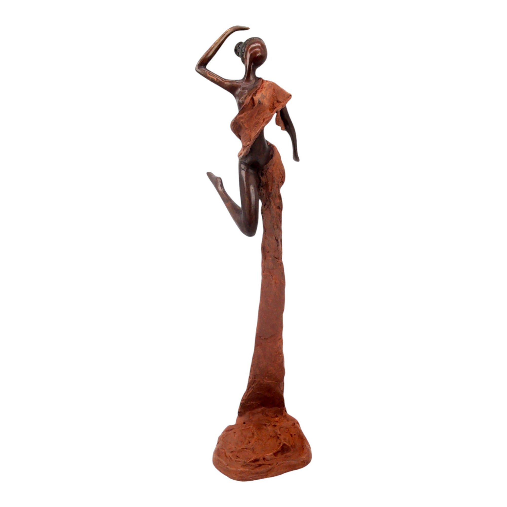 Bronze Issouf danseuse 50 cm marron n°3 Bronzes d'Afrique