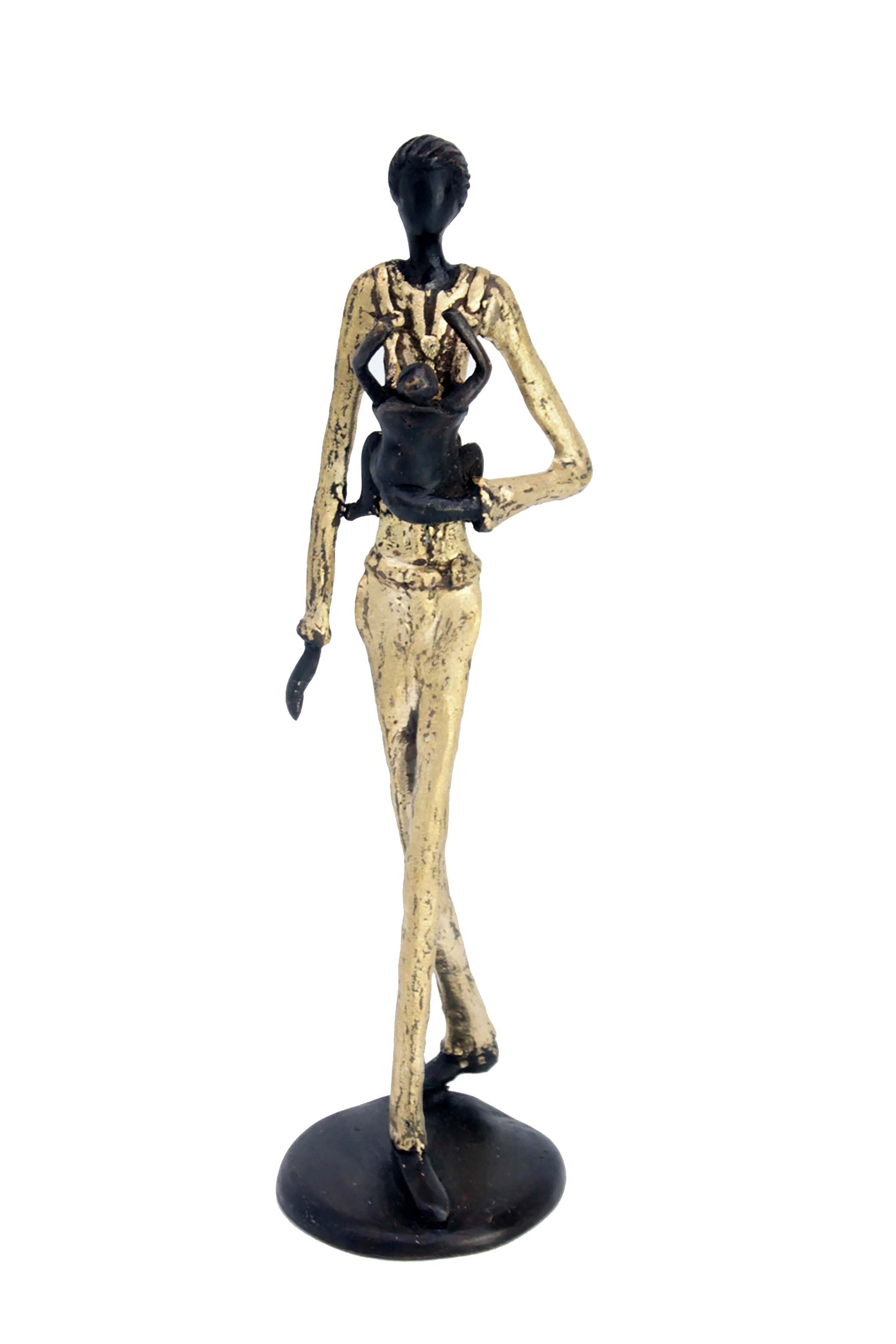 Homme 35 cm doré n°1 Bronzes d'Afrique