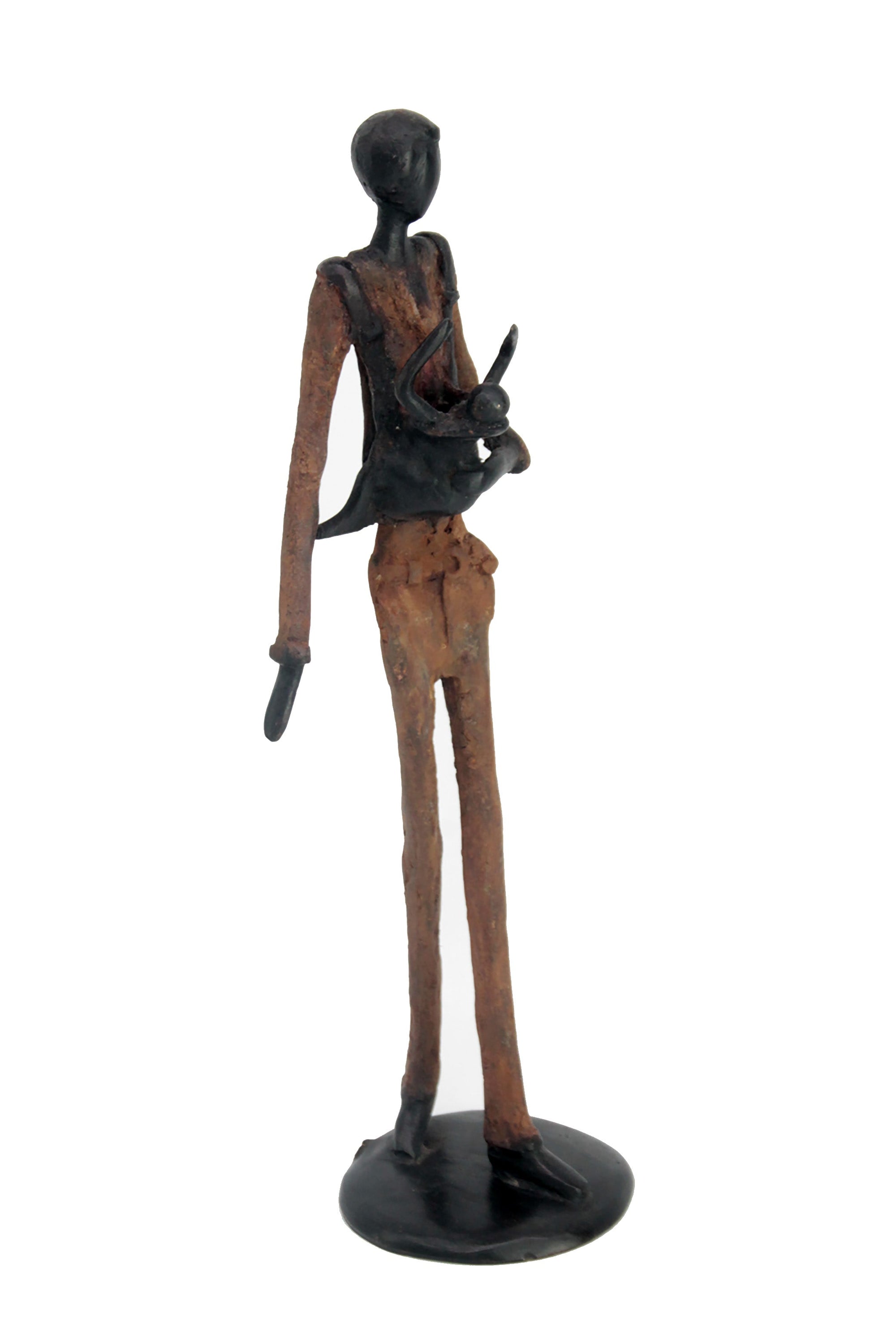 Homme 35 cm marron n°2 Bronzes d'Afrique